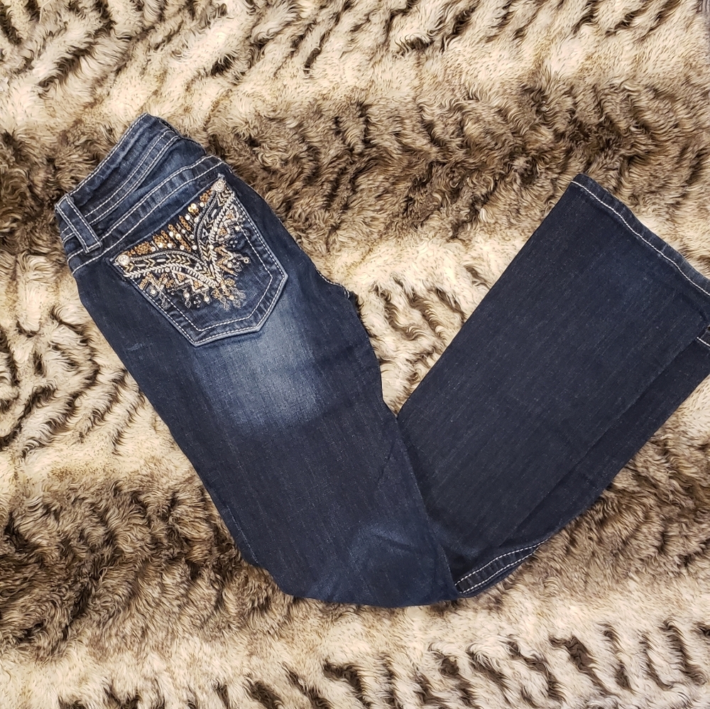Miss me women jeans size 27. Sequins shiny
